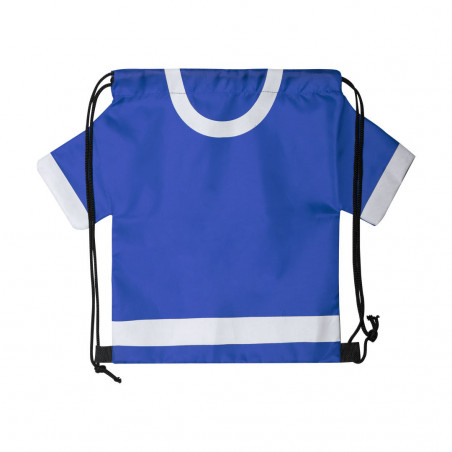 Mochila tipo saco com cordões de fecho automático em forma de t-shirt em várias cores