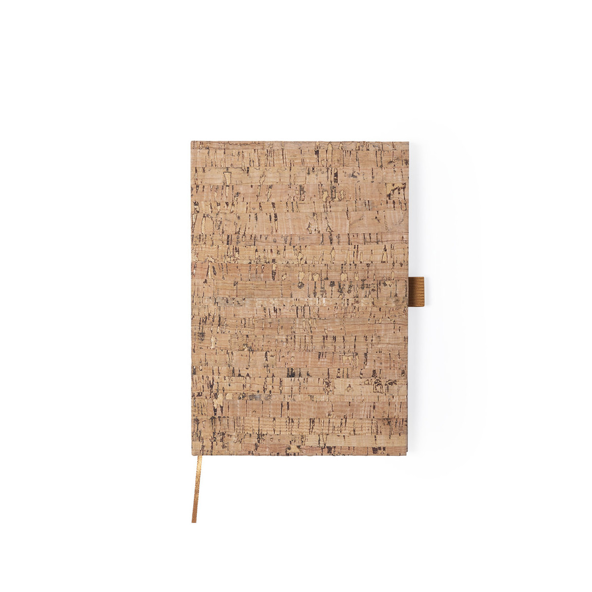 Bloco de notas com capa dura de cortiça natural