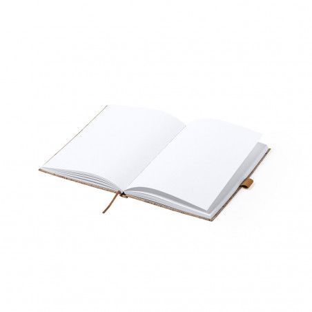 Bloco de notas com capa dura de cortiça natural