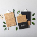 Bloco de notas com capa dura de cortiça natural