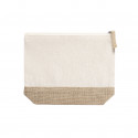 Necessaire de juta e algodão natural Simplicidade e elegância ecológica