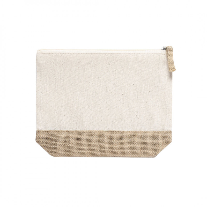 Necessaire de juta e algodão natural Simplicidade e elegância ecológica