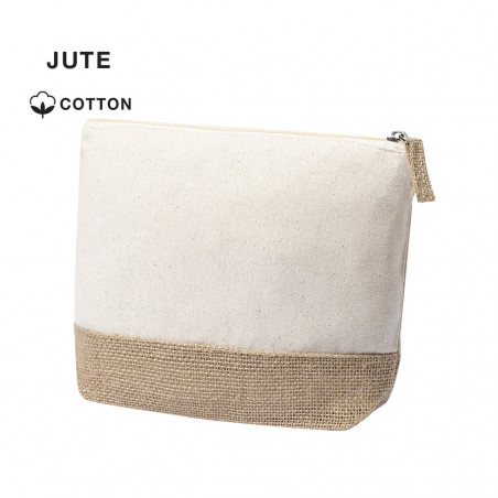 Necessaire de juta e algodão natural Simplicidade e elegância ecológica