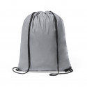 Mochila saco refletiva com alças de cordas pretas resistente à água