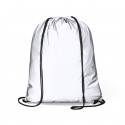 Mochila saco refletiva com alças de cordas pretas resistente à água