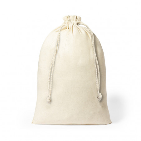 Bolsa de algodão 100% branca tamanho 30x45 com fechamento em cordão