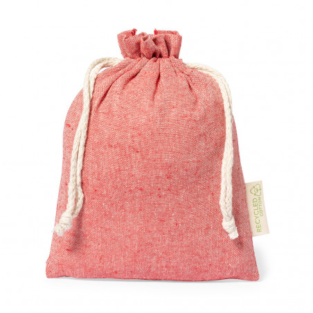 Bolsa de apresentação 15x21 de algodão reciclado com fechamento de cordão em várias cores