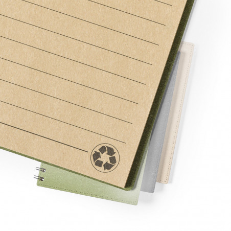 Caderno de argolas A5 ecológico Cartão reciclado e estilo sustentável