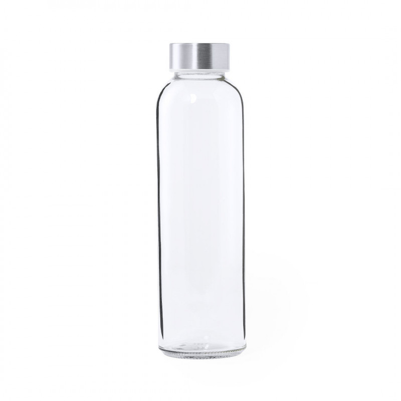 Garrafas transparentes de cristal com tampa de aço
