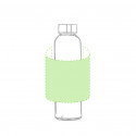 Garrafas transparentes de cristal com tampa de aço