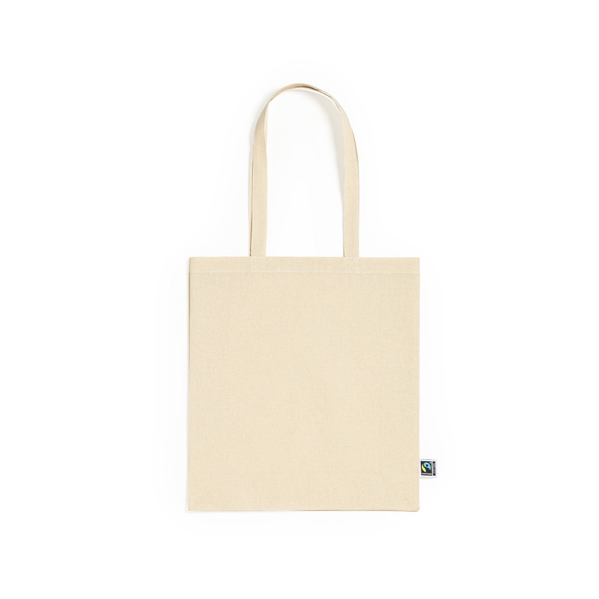 Bolsa de algodão 100% com alças longas com certificação Fairtrade