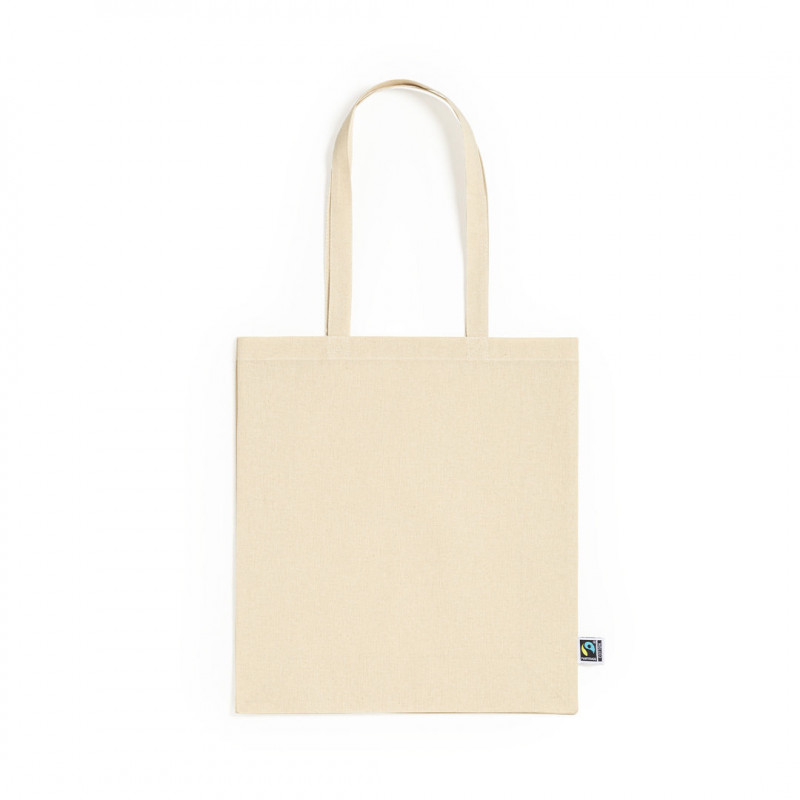 Bolsa de algodão 100% com alças longas com certificação Fairtrade