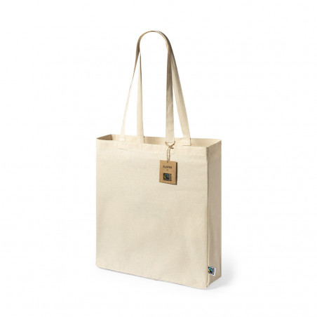 Bolsa de algodão 100% com alças longas com certificação Fairtrade