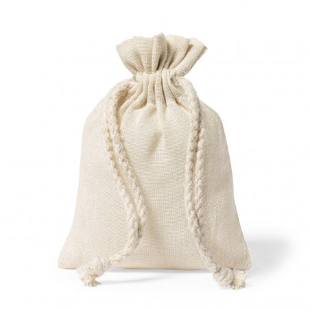Bolsa de algodão 10x14 branca com fecho de cordão