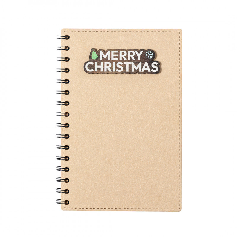 Caderno decorado de Natal com espiral e capa dura