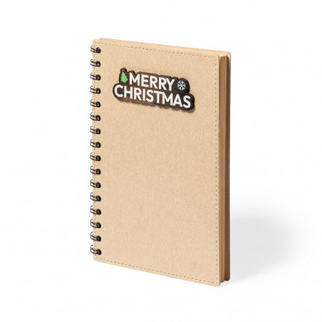 Caderno decorado de Natal com espiral e capa dura