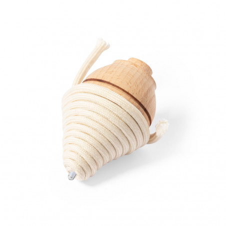 Trompo de madeira com corda