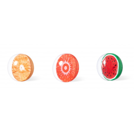 Bola de praia inflável com designs de frutas para o verão