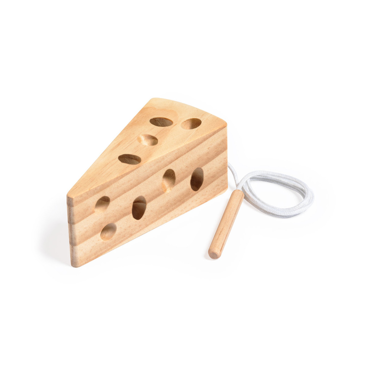 Jogo de Madeira Queijo com Corda: Presente Educativo e Original para Crianças
