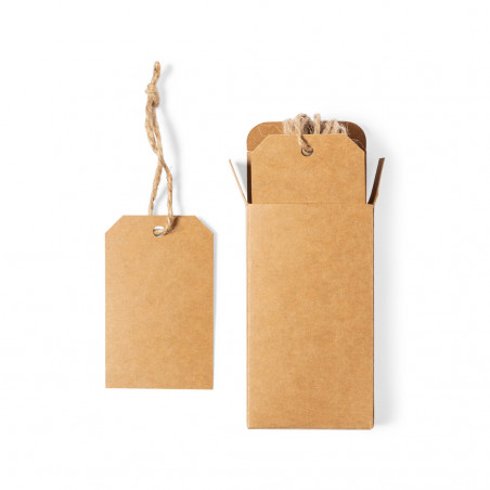 Hangtags 10 unidades de etiquetas de apresentação kraft com cordão