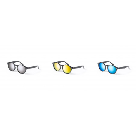 Óculos de sol ecológicos com armação moderna e lentes coloridas
