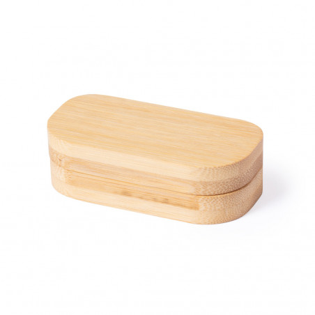 Pastilheiro de madeira de bambu com compartimentos