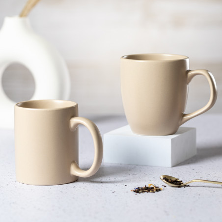 Caneca de cerâmica cor natural para presentear