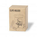 Porta-clips de cristal design vintage para presentear