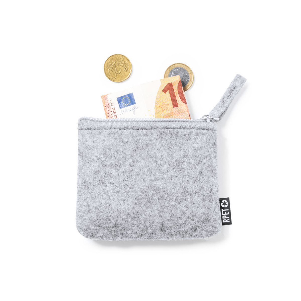Bolsa de feltro reciclada com alça para presentear