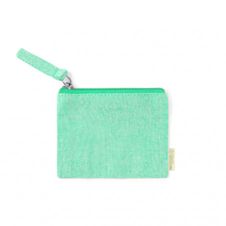 Porta-moedas de algodão com zíper em várias cores para mulheres