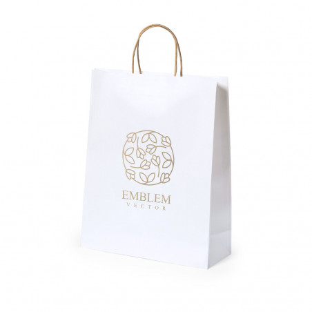 Bolsa nature M branca com alças em tom natural para apresentação