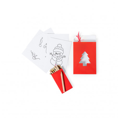 Enfeite de Natal para colorir com lápis de cor
