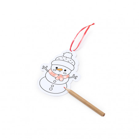 Enfeite de Natal para colorir com lápis de cor