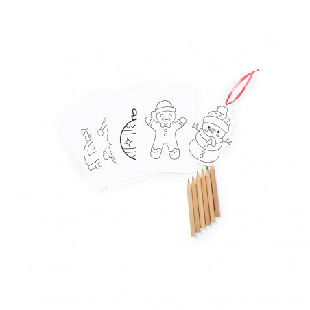 Enfeite de Natal para colorir com lápis de cor