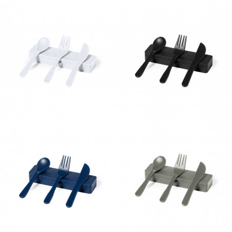 Talheres de mesa com acabamento fosco em várias cores à escolha com estojo
