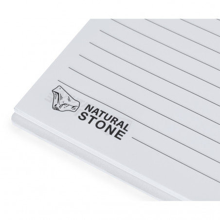 Caderno pequeno com espiral, capa dura e caneta esferográfica