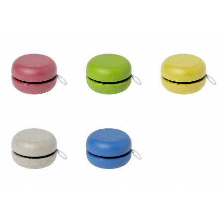 Yoyo cores diferentes em cana de trigo para brincar