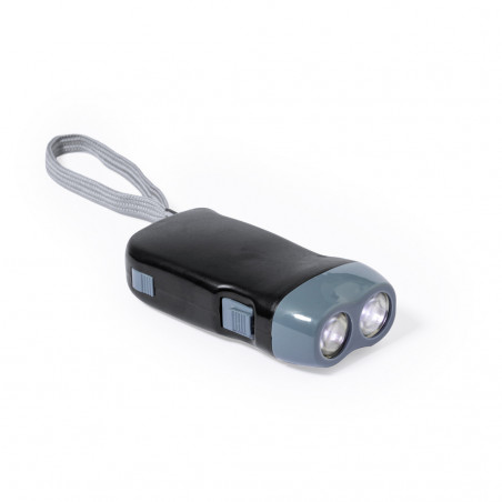 Lanterna com 2 LEDs e dínamo para presentear