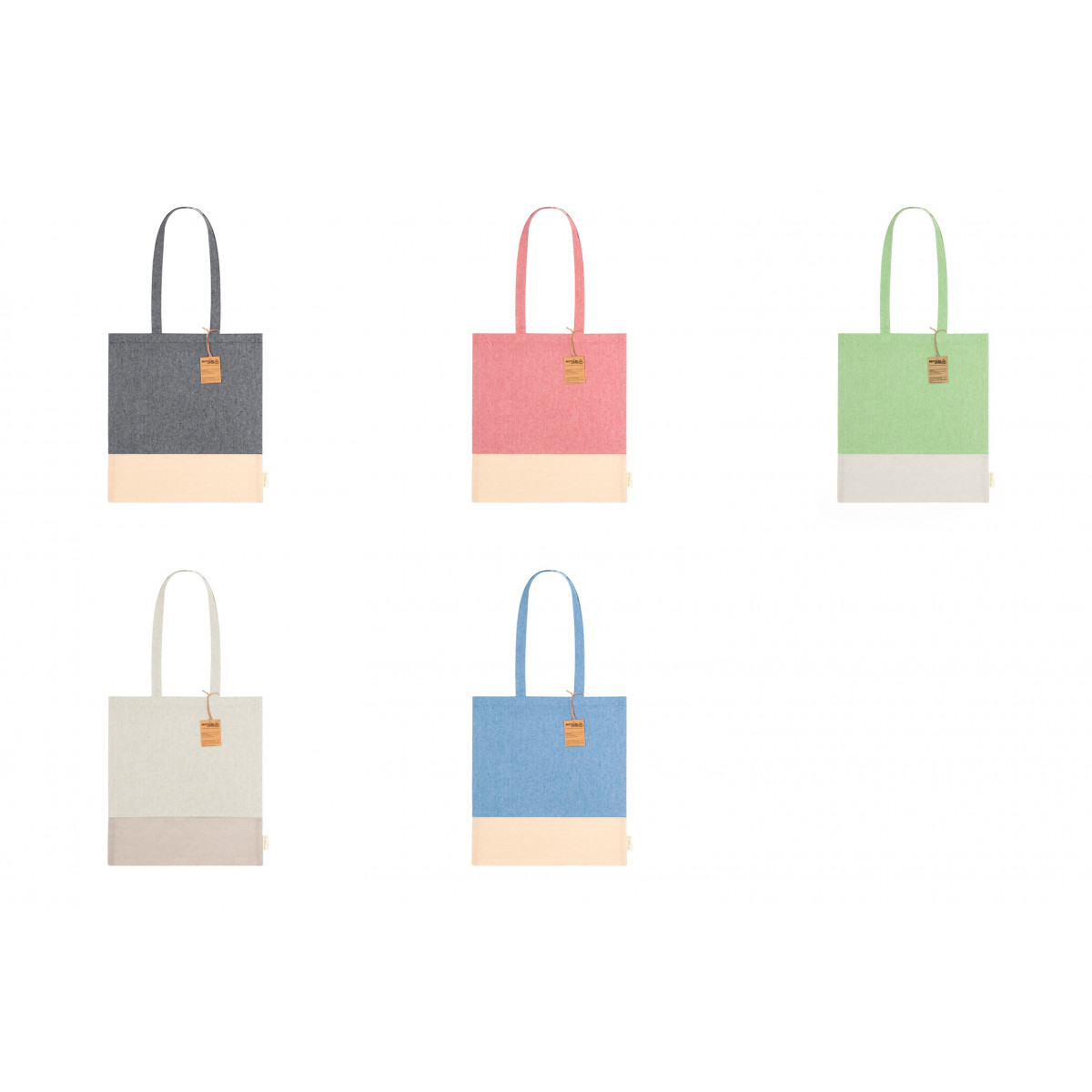 Bolsa feita de algodão em cores naturais