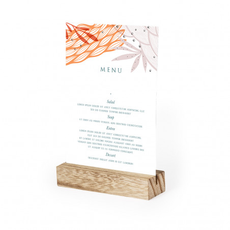 Suporte de Madeira para Placas e Cartões Elegância Natural e Versatilidade