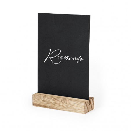 Suporte de Madeira para Placas e Cartões Elegância Natural e Versatilidade