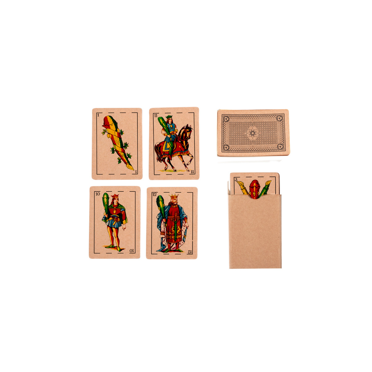 Baralho espanhol acabado em kraft 50 cartas