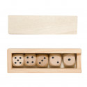 Jogo de dados de madeira