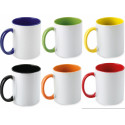 Caneca com interior colorido para sublimação