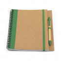Caderno ecológico com caneta Design bicolor e anéis