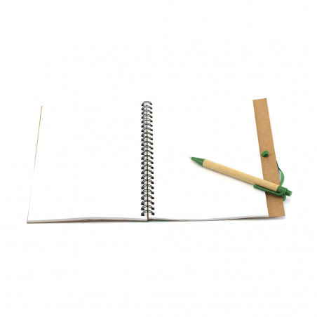 Caderno ecológico com caneta Design bicolor e anéis