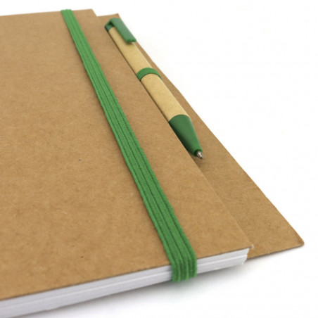 Caderno ecológico com caneta Design bicolor e anéis