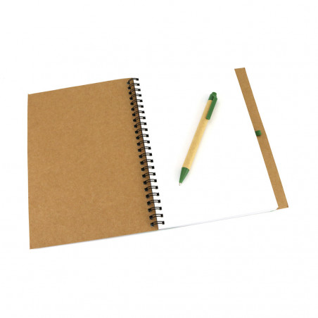 Caderno ecológico com caneta Design bicolor e anéis
