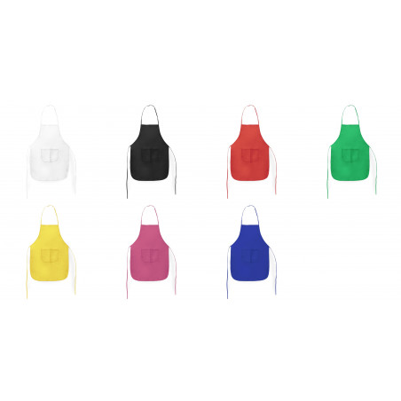 Delantal de Não Tecido com Bolso Variedade de Cores