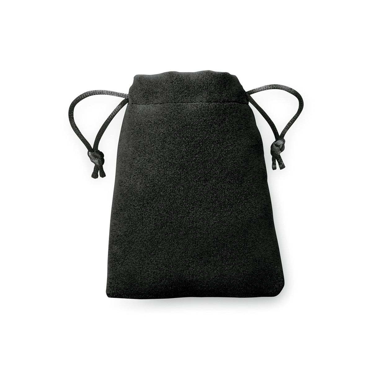 Bolsa de camurça na cor preta com cordão